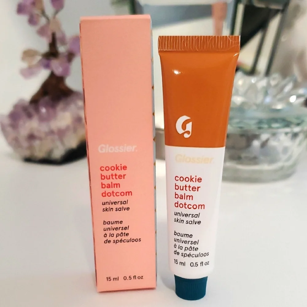 NIB Glossier Cookie Butter Balm Dotcom Universal Skin Salve FULL SIZE - Picture 1 of 6